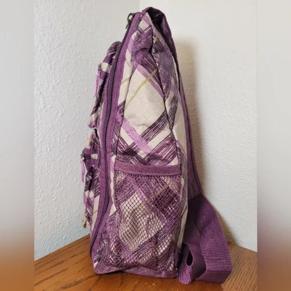 Thirty-One Sling Crossbody Purple & Gray EUC - Picture 5 of 15